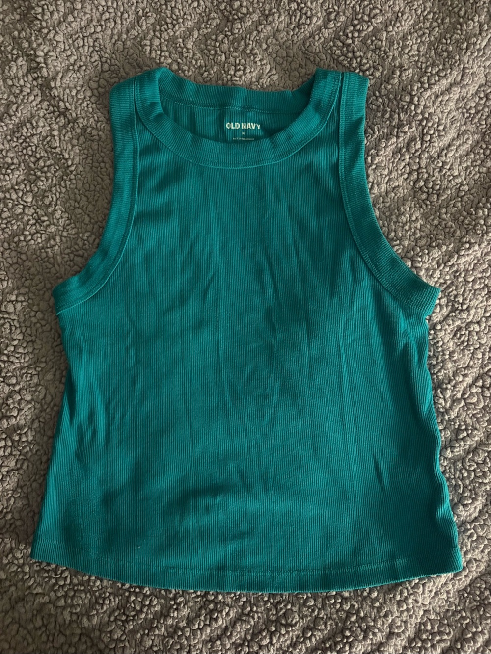 Old Navy Teal Ribbed Sleeveless Tank Top
